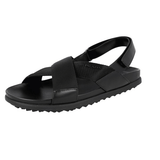 Prada Men's Black Brushed Spazzolato Sandals 4X3209