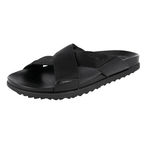 Prada Men's Black Leather Crisscross Sandals 4X3210