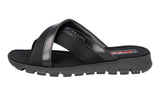 Prada Men's Black Heavy-Duty Rubber Sole Sandals 4X3251