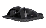 Prada Men's Black Heavy-Duty Rubber Sole Sandals 4X3251