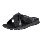 Prada Men's Black Brushed Spazzolato Sandals 4X3251