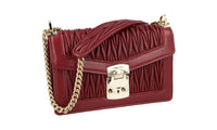 Miu Miu Women's Red Leather Confidential Shoulder Bag 5BD083