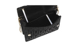 Miu Miu Women's Black Leather Matelasse Shoulder Bag 5BH095