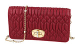 Miu Miu Women's Red Leather Matelasse Evening Purse 5DH044