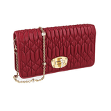 Miu Miu Women's Red Leather Matelasse Evening Purse 5DH044