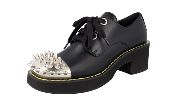 Miu Miu Women's 5E318D 3LDZ F0002 Leather Lace-up Shoes