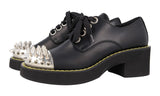 Miu Miu Women's Black Leather Lace-up Shoes 5E318D