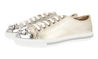 Miu Miu Women's Gold Leather Sneaker 5E8557