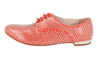 Miu Miu Women's Pink Leather Lace-up Shoes 5E8661