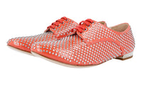 Miu Miu Women's Pink Leather Lace-up Shoes 5E8661