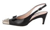 Miu Miu Women's Black Leather Pumps / Heels 5I328D