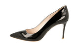 Miu Miu Women's Black Leather Glitter Pumps / Heels 5I8630