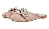 Miu Miu Women's Beige Leather Sandals 5S075B