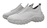Miu Miu Women's Grey Knit Crystal Slip-on Sneaker 5S375D
