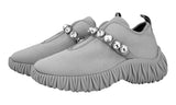 Miu Miu Women's Grey Knit Crystal Slip-on Sneaker 5S376D