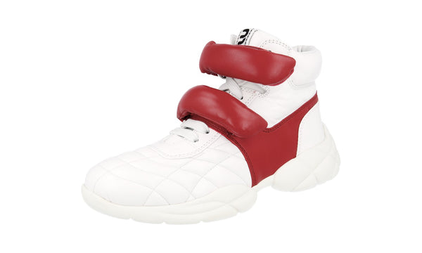 Miu Miu Women's 5T439D 327 F082K Leather High-Top Sneaker