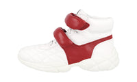 Miu Miu Women's White Leather High-Top Sneaker 5T439D