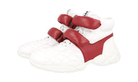 Miu Miu Women's White Leather High-Top Sneaker 5T439D