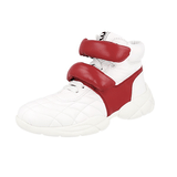 Miu Miu Women's White Leather High-Top Sneaker 5T439D