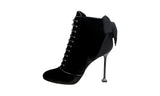 Miu Miu Women's Black Leather By Prada Booties Stiefelette Pumps / Heels 5T758A