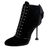 Miu Miu Women's Black Leather By Prada Booties Stiefelette Pumps / Heels 5T758A