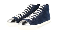 Miu Miu Women's Blue welt-sewn Leather Sneaker 5T9556