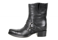 Miu Miu Women's Black Buffalo Leather Half-Boot 5U8855