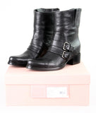 Miu Miu Women's Black Buffalo Leather Half-Boot 5U8855