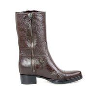 Miu Miu Women's Brown Buffalo Leather Boots 5U8936