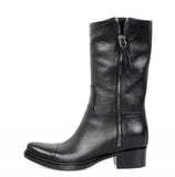 Miu Miu Women's Black Buffalo Leather Boots 5U8936