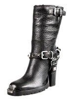 Miu Miu Women's Black welt-sewn Leather Half-Boot 5U9427