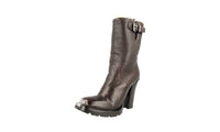 Miu Miu Women's Brown welt-sewn Leather Half-Boot 5U9427