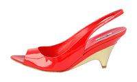 Miu Miu Women's Red Leather Pumps / Heels 5X5905