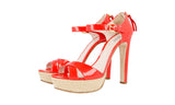Miu Miu Women's Red Leather Sandals 5XP270