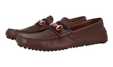 Gucci Men's Brown Leather Driver Moccasins Loafers 624698