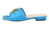 Gucci Women's Blue Leather Sandals 627827