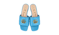 Gucci Women's Blue Leather Sandals 627827