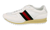 Gucci Women's White Leather + Nylon Nora Sneaker 832461