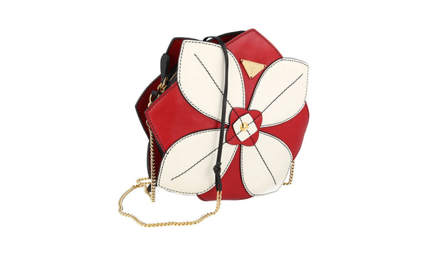 Prada Women's 9Y0VEO Red Leather Shoulder Bag