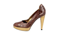 Sergio Rossi Women's Brown Leather Pumps / Heels AR2794