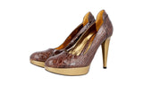 Sergio Rossi Women's Brown Leather Pumps / Heels AR2794