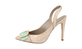 Sergio Rossi Women's Beige Leather Pumps / Heels AV9245