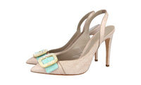 Sergio Rossi Women's Beige Leather Pumps / Heels AV9245