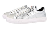 Moncler Women's Silver Leather Sneaker Ariel