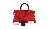 Prada Women's Red Gauffre Shoulder Bag B2803Z