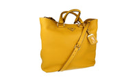 Prada Women's BN1713 Yellow Leather Shopper