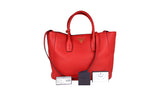 Prada Women's Red Leather Tote Shopper Shoulder Bag BN2694