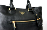 Prada Women's Black Leather Shopper BN2754