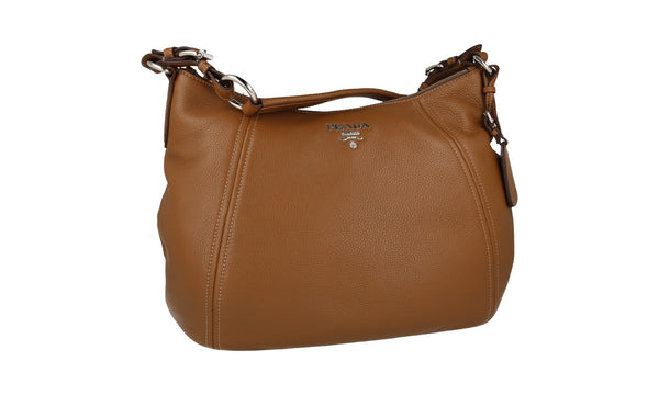 Prada Women's BR5096 Brown Leather Shoulder Bag