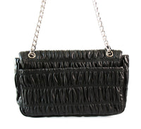 Prada Women's Black Leather Gaufre Shoulder Bag BT0939